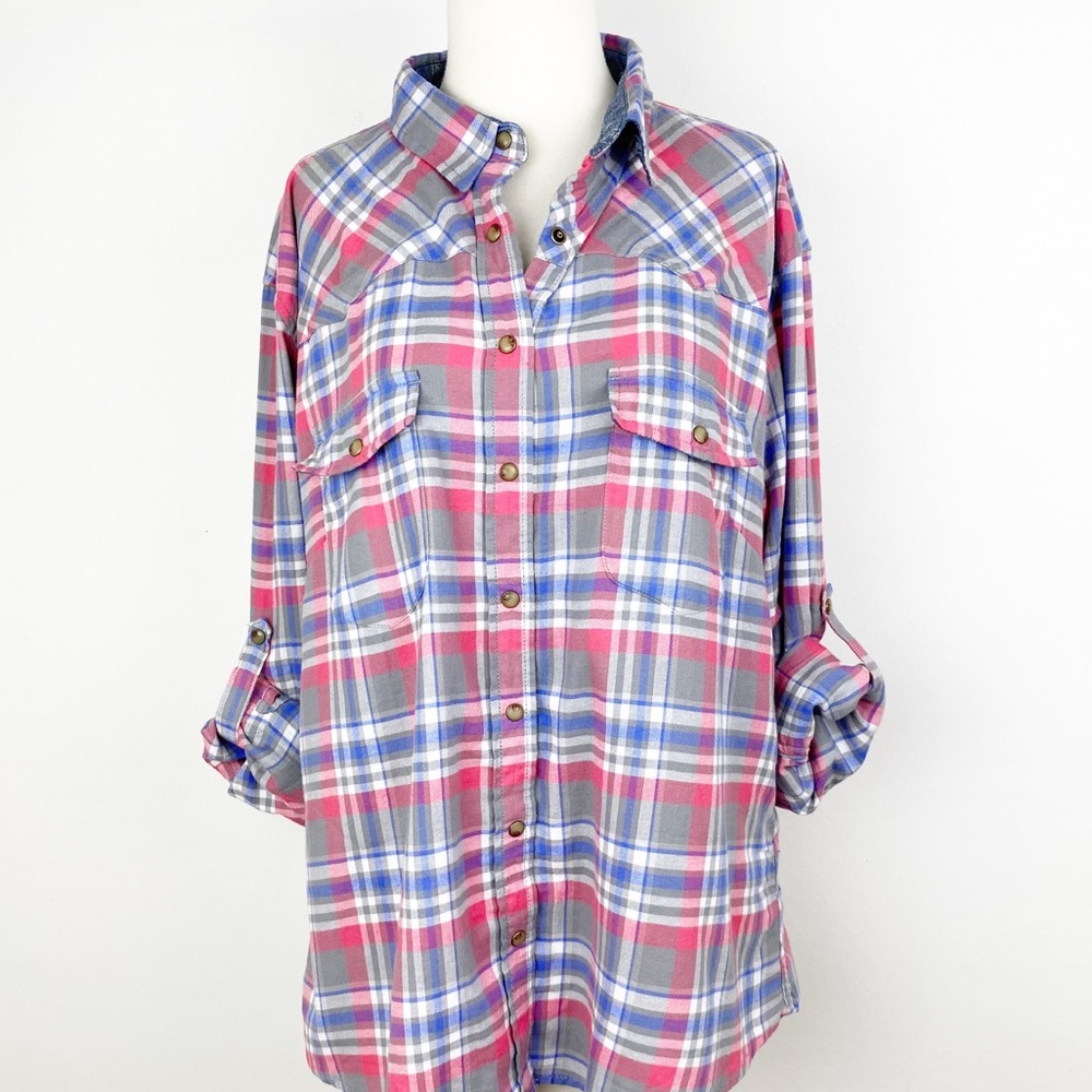 JACKS GIRLFRIEND- Plaid Shirt